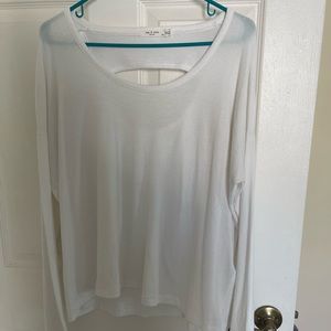 Rag and Bone white long sleeved tee. Peep hole in the back makes it so cute.